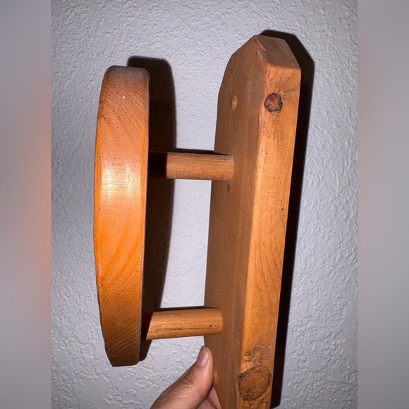 Vintage Wood, blue heart quilt hook/rack - Picture 2 of 5